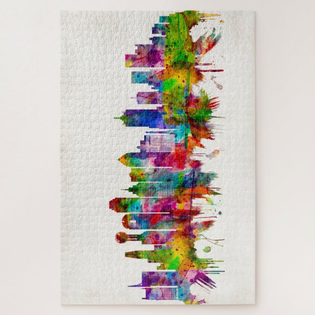 Dallas Texas Skyline Jigsaw Puzzle (Vertical)