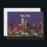 Dallas, Texas skyline Postcard<br><div class="desc">Dallas,  Texas skyline at dusk.</div>