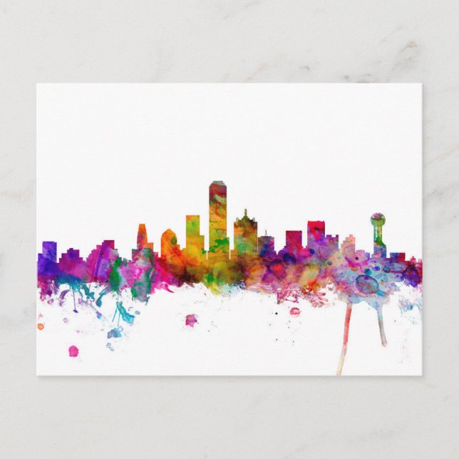Dallas Texas Skyline Postcard (Front)