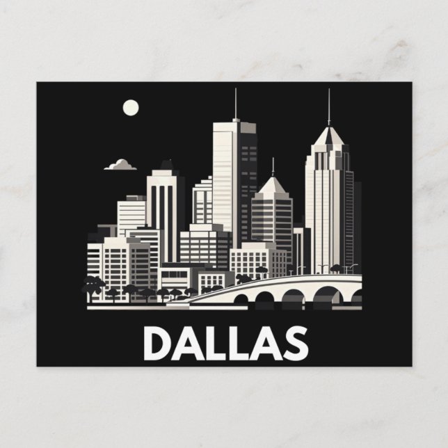 Dallas Texas Skyline  Postcard (Front)