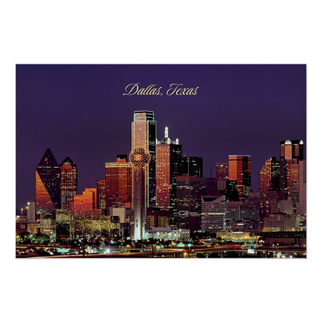 Dallas, Texas skyline Poster (Front)