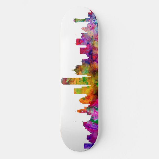 Dallas Texas Skyline Skateboard (Front)