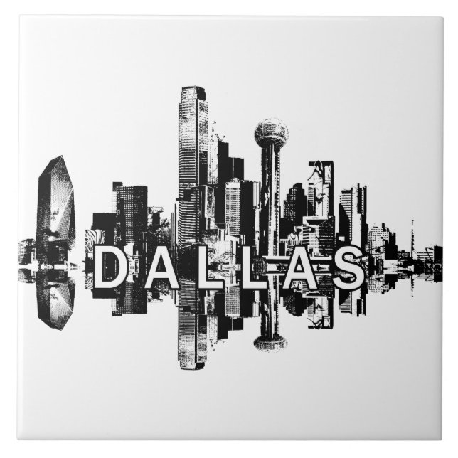 Dallas, Texas skyline Tile (Front)