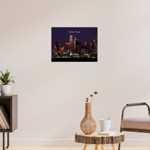 Dallas, Texas skyline view, Poster