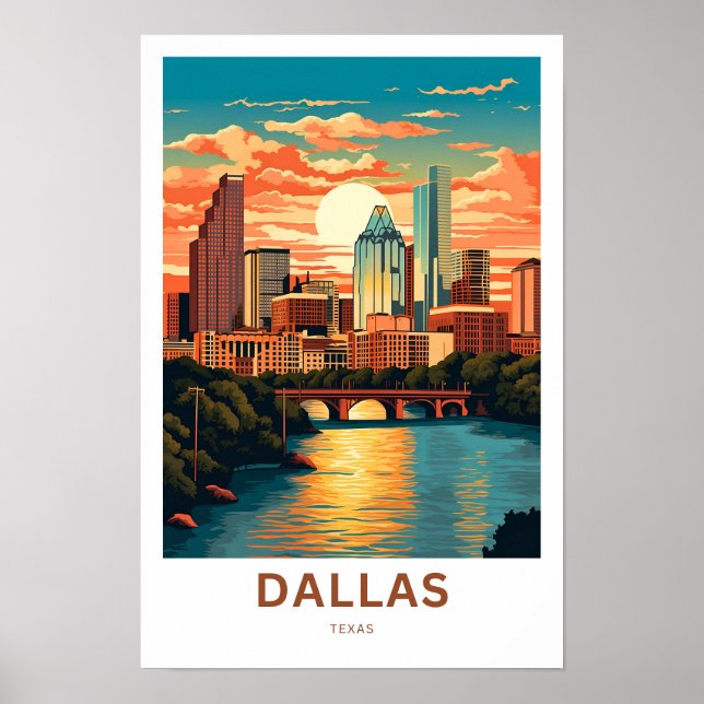 Dallas Texas Travel Print (Front)