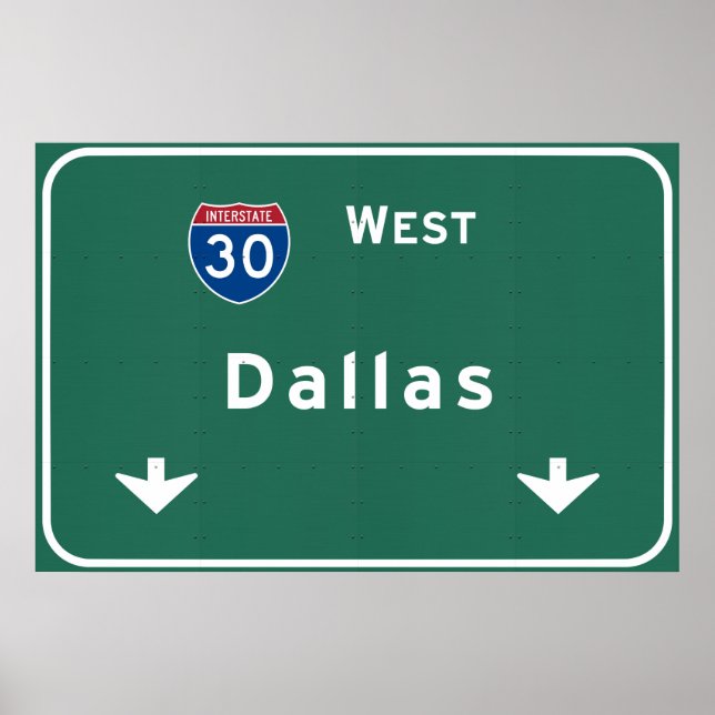 Dallas Texas tx Interstate Highway Freeway Road : Poster (Front)