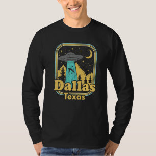 Dallas Texas Ufo Alien 80s Retro State Pride T-Shirt