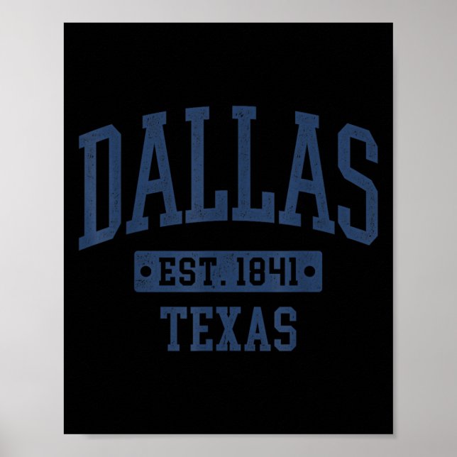 Dallas Texas Vintage Srts Design Dallas  Poster (Front)