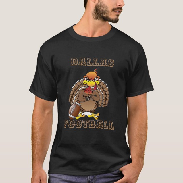 Dallas Thanksgiving Day Football Texas Distressed  T-Shirt (Front)