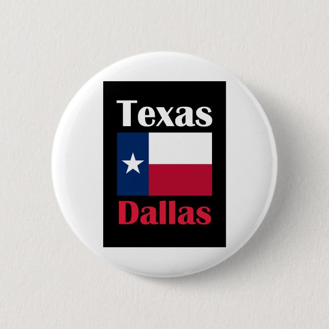 Dallas TX 6 Cm Round Badge (Front)