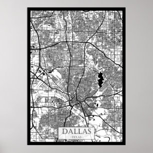 Dallas USA City Map Poster