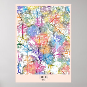 Dallas USA City Map Poster