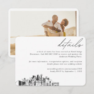 Dallas Wedding Hotel Room Block Details Enclosure Card