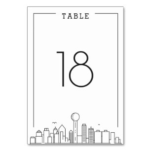 Dallas Wedding   Table Number