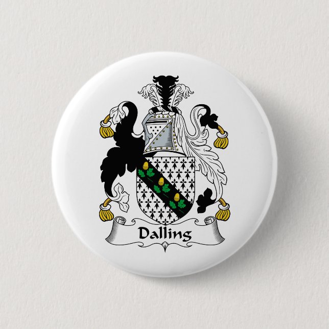Dalling Family Crest 6 Cm Round Badge (Front)