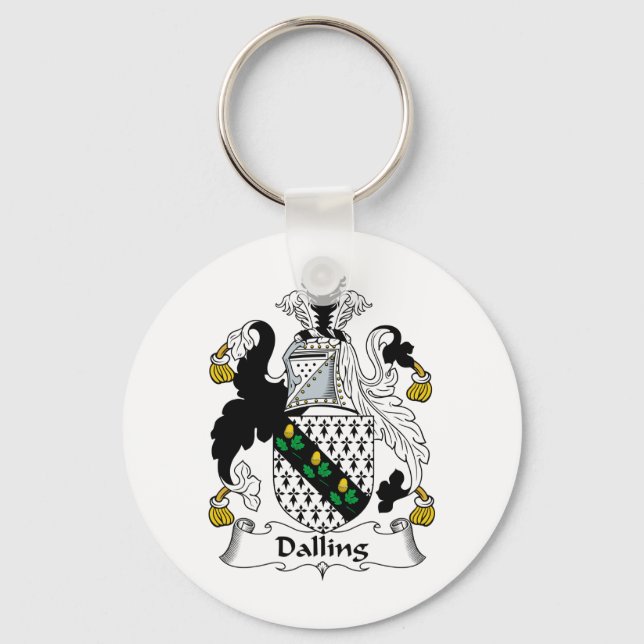 Dalling Family Crest Key Ring (Front)