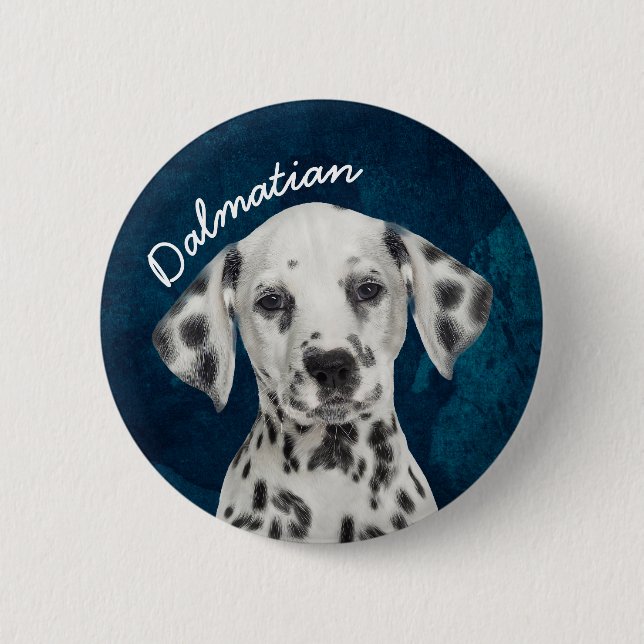 Dalmatian 6 Cm Round Badge (Front)