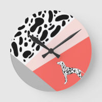 Dalmatian Abstract Block Print - Coral Pink