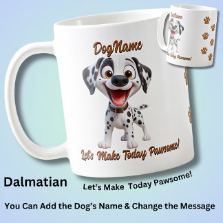 Dalmatian, Add Dog's Name, Change Text Coffee Mug