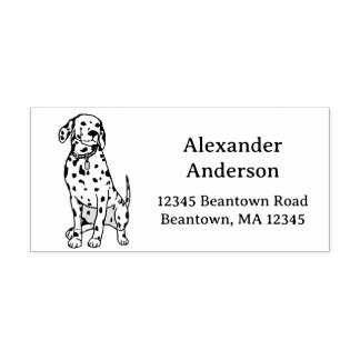 Dalmatian Address Personalise Rubber Stamp