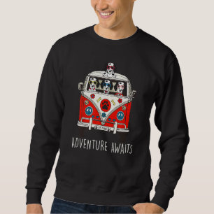 Dalmatian Adventure Awaits Artwork Camper Sweatshirt