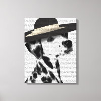 Dalmatian and Brimmed Black Hat