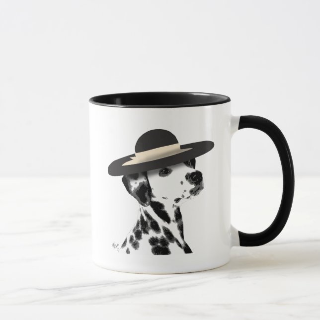 Dalmatian and Brimmed Black Hat Mug (Right)
