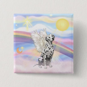 Dalmatian Angel 15 Cm Square Badge