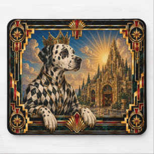 Dalmatian, Art Deco Dog Mouse Pad