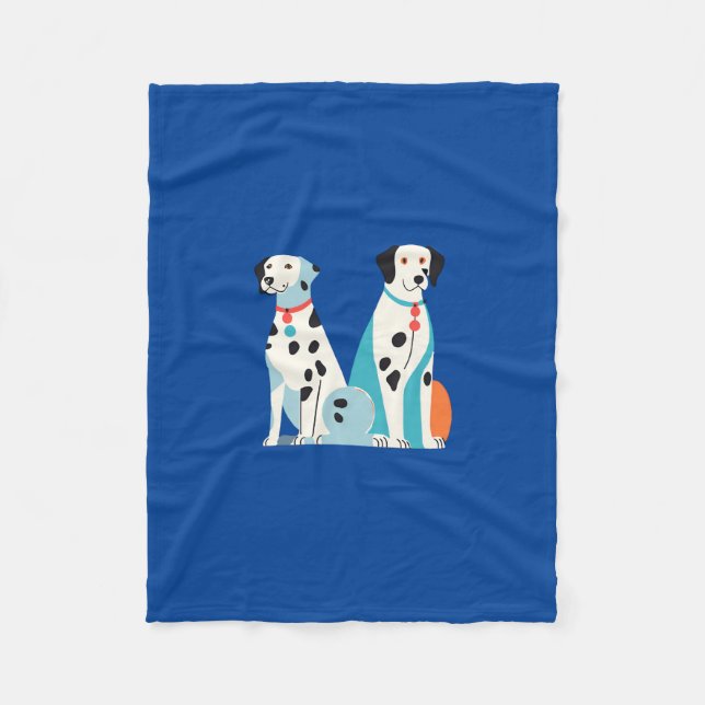 dalmatian baby cover fleece blanket (Front)