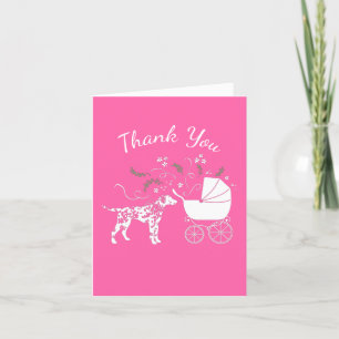 Dalmatian Baby Shower Puppy Dog  Thank You Card