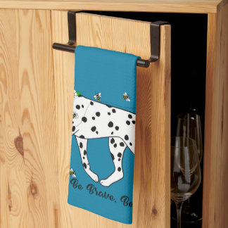 Dalmatian Be Kind Be Brave Be Happy Tea Towel