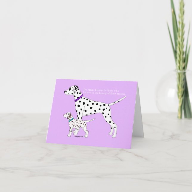 Dalmatian Beautiful Dreams Thank You Card (Front)