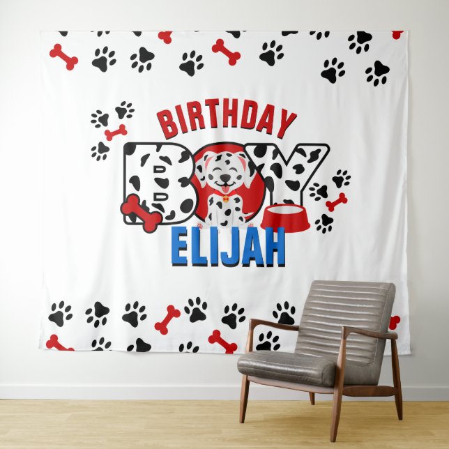 Dalmatian birthday boy custom designs  tapestry (In Situ (Horizontal))