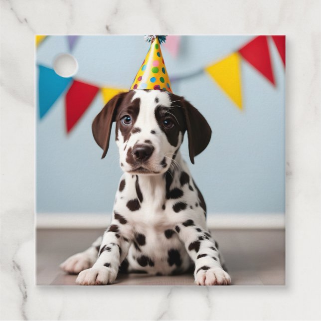 Dalmatian Birthday Party Favour Tags (Front)