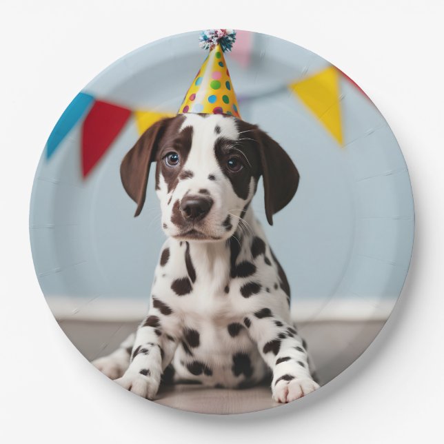 Dalmatian Birthday Party Paper Plate (Front)