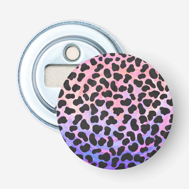 Dalmatian Black and Pink Print Bottle Opener (Front)