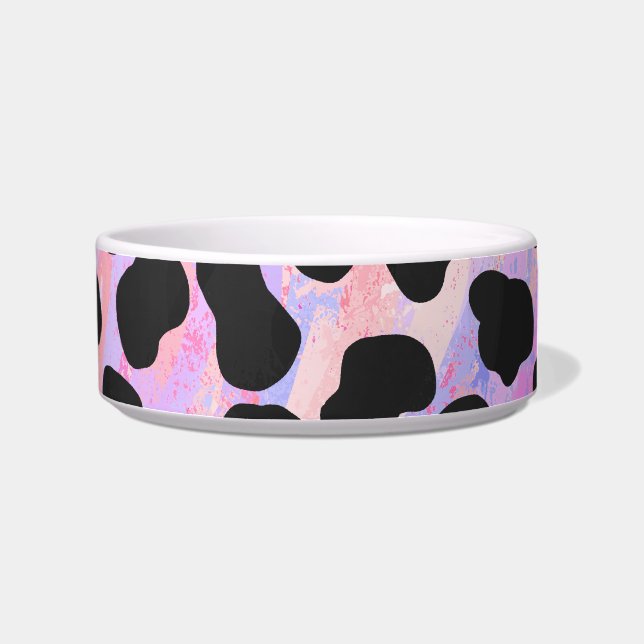 Dalmatian Black and Pink Print Bowl (Right)