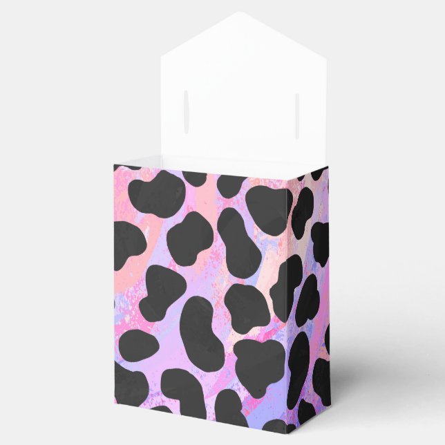 Dalmatian Black and Pink Print Favour Box (Opened)