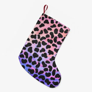 Dalmatian Black and Pink Print Small Christmas Stocking