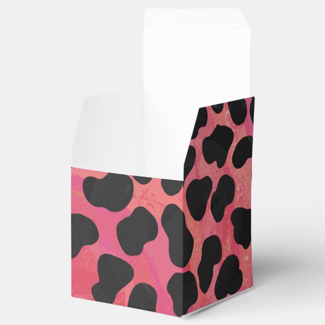Dalmatian Black and Red Print Favour Box (Opened)