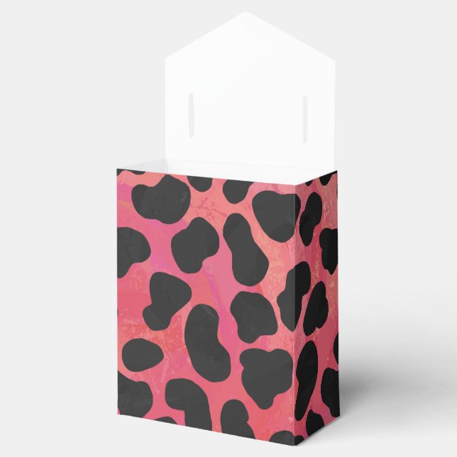 Dalmatian Black and Red Print Favour Box (Opened)