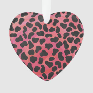 Dalmatian Black and Red Print Ornament