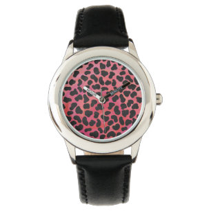 Dalmatian Black and Red Print Watch
