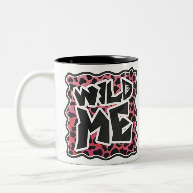 Dalmatian Black and Red with Wild Me Two-Tone Coffee Mug (Left)
