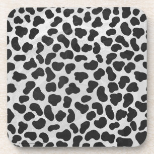 Dalmatian Black and White Print Coaster
