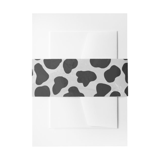 Dalmatian Black and White Print Invitation Belly Band (Front Example)