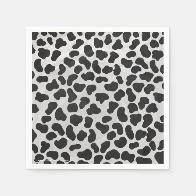 Dalmatian Black and White Print Napkin (Front)