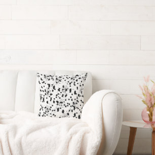 Dalmatian Black and White Print Pattern Cushion