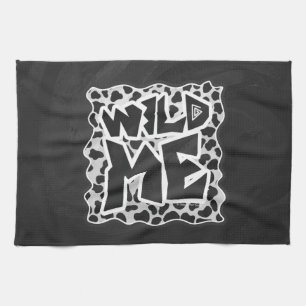 Dalmatian Black and White with Wild Me Tea Towel